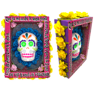 Handmade Deluxe Shadow Box Nicho - Calavera Shadow Boxes Mexico   