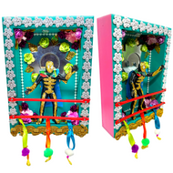 Handmade Deluxe Shadow Box Nicho - Luchador Super Estrella Shadow Boxes Mexico   