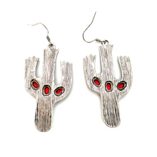 Load image into Gallery viewer, Metallic Navajo Cactus Earrings