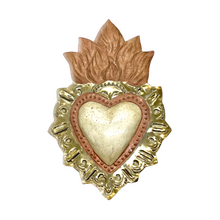 Load image into Gallery viewer, Handmade Tin Mexican Milagro Hearts - Rayos de Fe