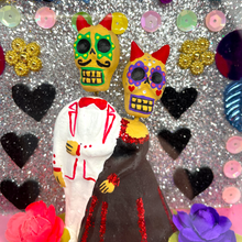 Load image into Gallery viewer, Handmade Framed Amor Prohibido Diablitos Wall Art Piece