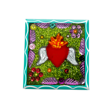 Load image into Gallery viewer, Handmade Framed Flying Milagro Heart Magnet