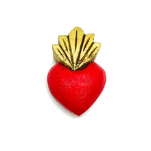Load image into Gallery viewer, Handmade Solid Wood Carved Mexican Milagro Hearts - El Gallito Magnet