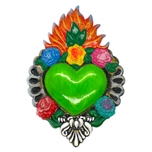 Load image into Gallery viewer, Handmade Tin Mexican Milagro Hearts - San Miguel de Flores