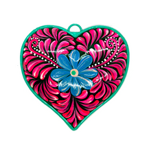 Load image into Gallery viewer, Handmade Tin Mexican Milagro Hearts - Corazon Simpatico