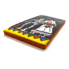 Load image into Gallery viewer, Handmade Mexican Clay Tile and Stand - Novios (Tall)