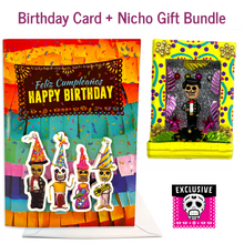 Load image into Gallery viewer, Amigo Musical Birthday Card + Gift Bundle