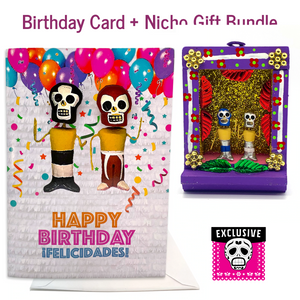 Luchadores Musical Birthday Card + Gift Bundle