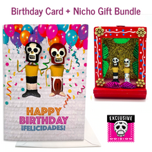 Load image into Gallery viewer, Luchadores Musical Birthday Card + Gift Bundle