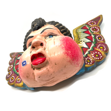 Load image into Gallery viewer, Handmade and Painted - Mexican Ceremonial Folk Mask - Angel Cachetón
