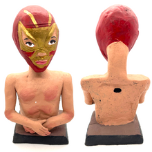 Load image into Gallery viewer, Handmade Folk Art - Luchador, Mexican Wrestler Art &amp; Decor Mexico Jalisco Red  