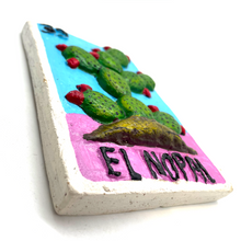 Load image into Gallery viewer, Mexican Handmade JUMBO Clay 3D Loteria Tile el nopal