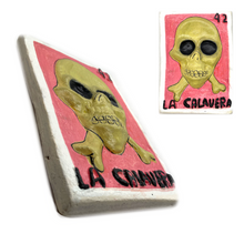 Load image into Gallery viewer, Mexican Handmade JUMBO Clay 3D Loteria Tile - No 42 La Calavera