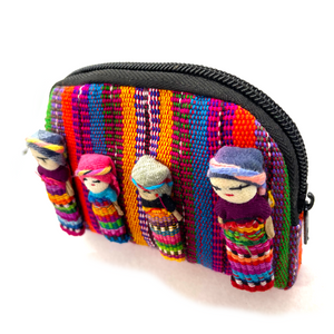 mexican handmade worry doll coin purse Muñeca quitapena