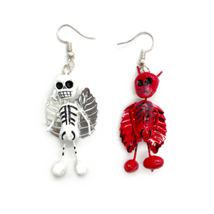 Handmade Earrings - Angel and Diablito