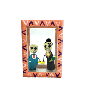 Handmade Window Shadow Box Nicho - See Through Series  - Diego y Frida