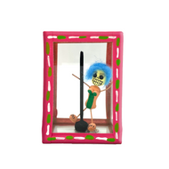 Handmade Window Shadow Box Nicho - See Through Series  - Coquetona Shadow Boxes Mexico CC Pink  