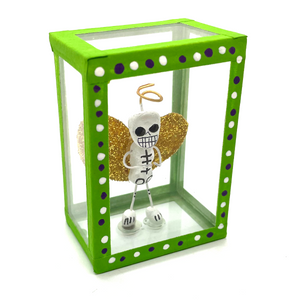 Handmade Window Shadow Box Nicho - See Through Series  - Angelito