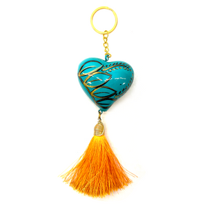 Handmade Heart Keychain Llavero Ornament