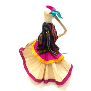 Handmade Mexican Corn Husk Tamal Sra. Florista Doll
