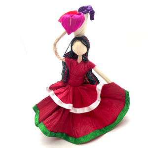 Handmade Mexican Corn Husk Tamal Sra. Florista Doll