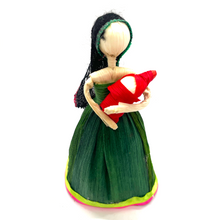 Load image into Gallery viewer, Handmade Mexican Corn Husk Tamal Madre Con Hija Doll