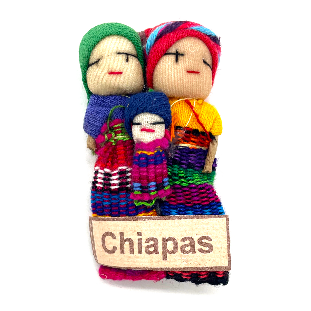 Handmade Worry Doll Sisters / Muñecas Quitapena Magnet