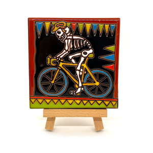 Handmade Clay Tile and Stand - Bicimuerto