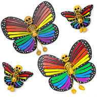 Handmade Mariposa Butterfly Magnets (2 Pack) - Rainbow Art & Decor Mexico   