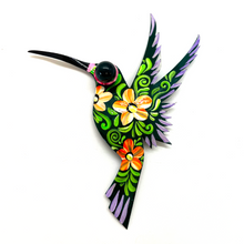 Load image into Gallery viewer, Handmade Mexican Magnet Tin Hummingbird - Colibrí