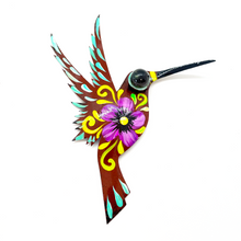 Load image into Gallery viewer, Handmade Mexican Magnet Tin Hummingbird - Colibrí