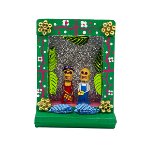 Handmade Shadow Box Nicho - Frida & Diego