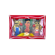 Handmade Window Shadow Box Nicho - Frida & Diego Shadow Boxes Mexico CC Red Wood Box  