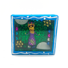 Load image into Gallery viewer, Handmade Square Shadow Box Niche - Frida Magnet