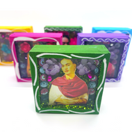 Handmade Square Shadow Box Nicho - Frida Photo Magnet Shadow Boxes Mexico   