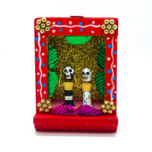 Load image into Gallery viewer, Handmade Shadow Box Nicho - Luchadores Lucha Libre, Mexican Wrestlers