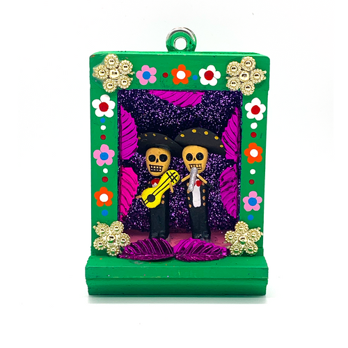 Handmade Shadow Box Nicho - Mariachi