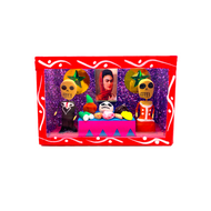 Handmade Window Shadow Box Nicho - Frida Ofrenda Shadow Boxes Mexico CC Red  