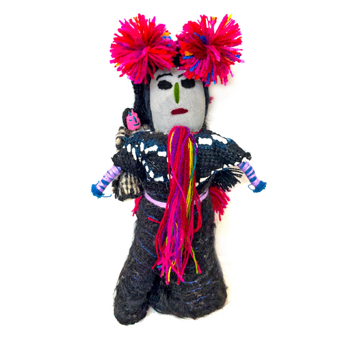 Plush Doll - Traditional Chamula Mother With Baby